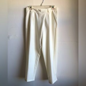 Bar Iii High Waisted Pants in White Size Medium